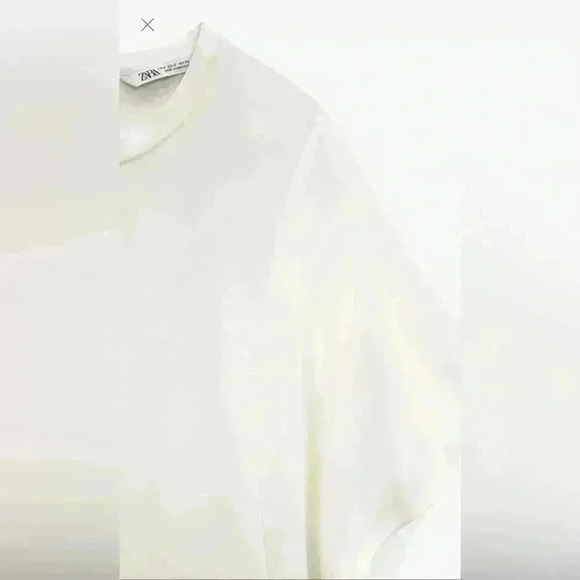 NWT Zara White Flowy Midi Back Slit Dress - Picture 6 of 11